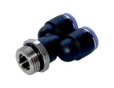 Push-in Y-stykke swivel · MS/PBT