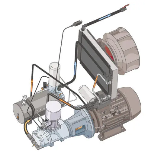 Skruekompressor UMBRA-AIR  Direkte drev 11kW, 10bar med fast hastighed
