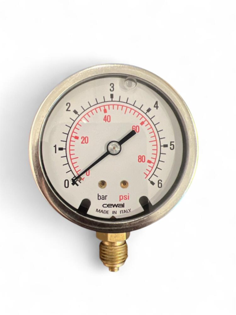 Manometer ned Ø63 - 0-6 bar