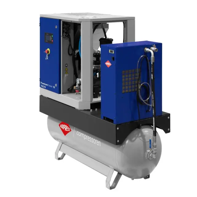 Skruekompressor PremiumPower 10 TD270 - 7,5 kW m. beholder og køletørrer