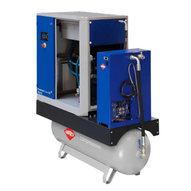 Skruekompressor PremiumPower 20 TD270 - 15 kW m. beholder og køletørrer