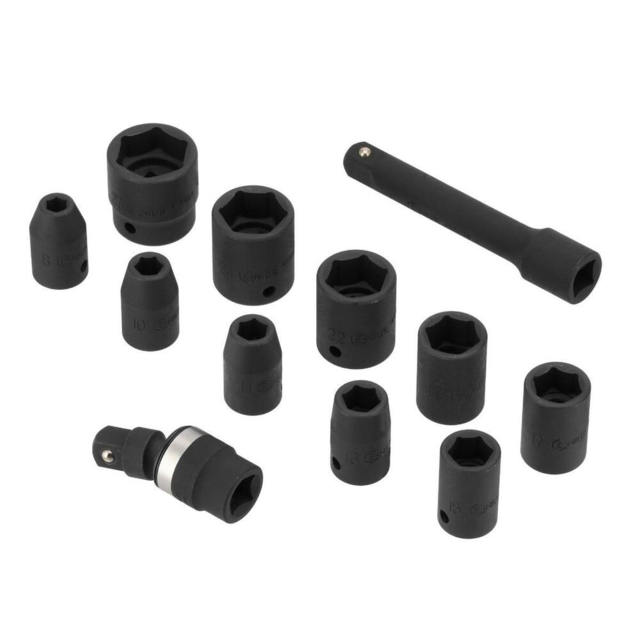 Slagnøgle Airpress 1/2″ m. toppe i sæt