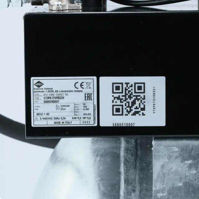 Skruekompressor Airpress APS 3 Combi Compact 400V - galvaniseret tank