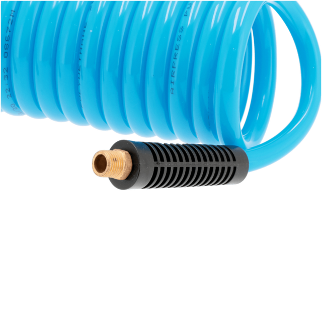 Spiralslange Airpress 5 m. 1/4" 12 x 8 mm. - m. koblingssæt og nipler