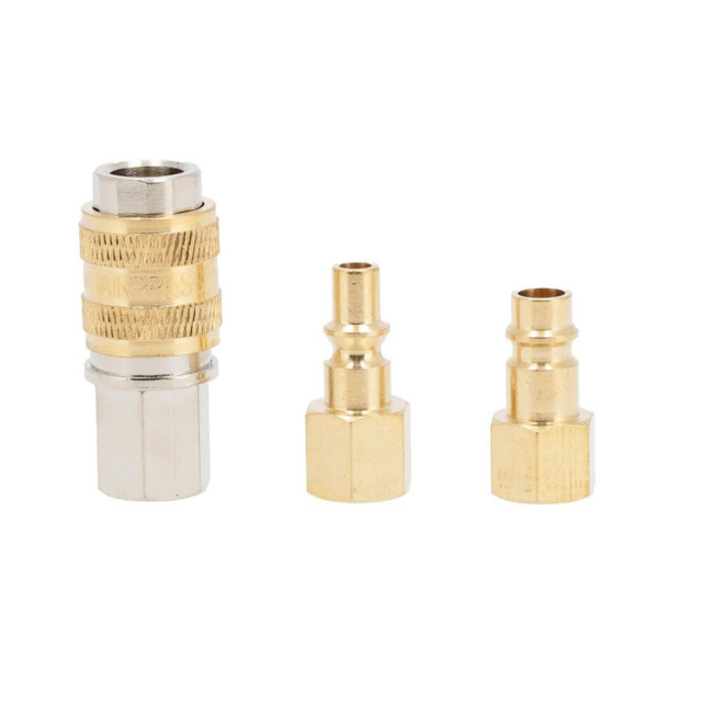 Spiralslange Airpress 7.5 m 1/4" 8 x 5 mm. - m. koblingssæt og nipler