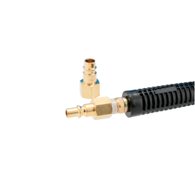 Spiralslange Airpress 10 m 1/4" 12 x 8 mm - m. koblingssæt og nipler