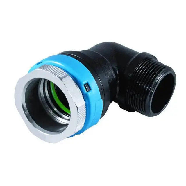 Umbra-Pipe 90° bøjning med nippelgevind