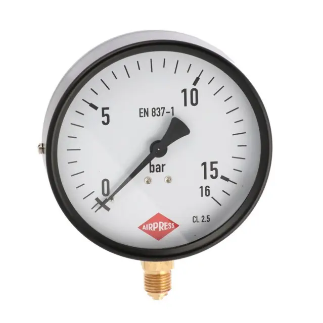 Manometer Airpress 1/4" 16 bar Ø100 mm