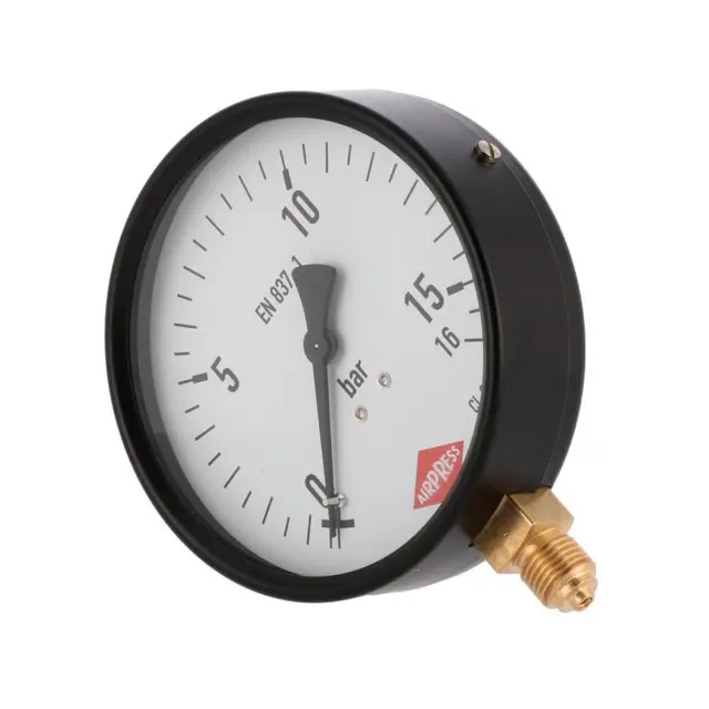 Manometer Airpress 1/4" 16 bar Ø100 mm
