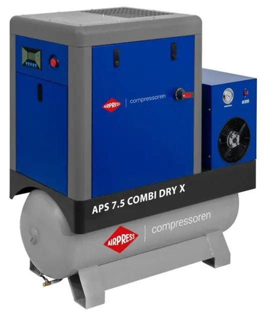 Skruekompressor APS 7.5 Combi Dry X - 5,5 kW m. beholder og køletørrer