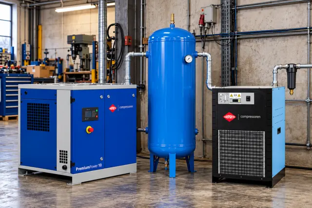Leasing af komplet trykluftanlæg - 7,5 kW - inkl. service
